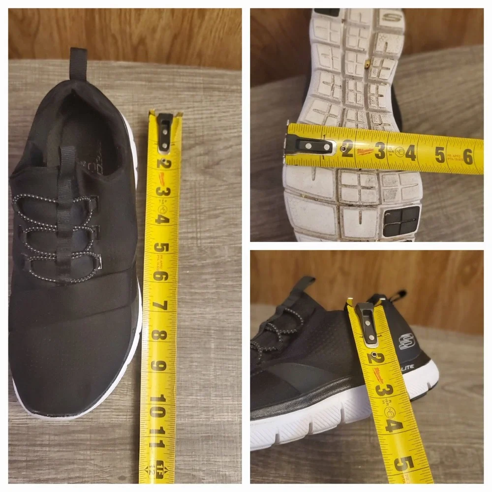 Skechers Dual Lite Memory Foam Slip On Shoes Womens Size 8.5‎ Black